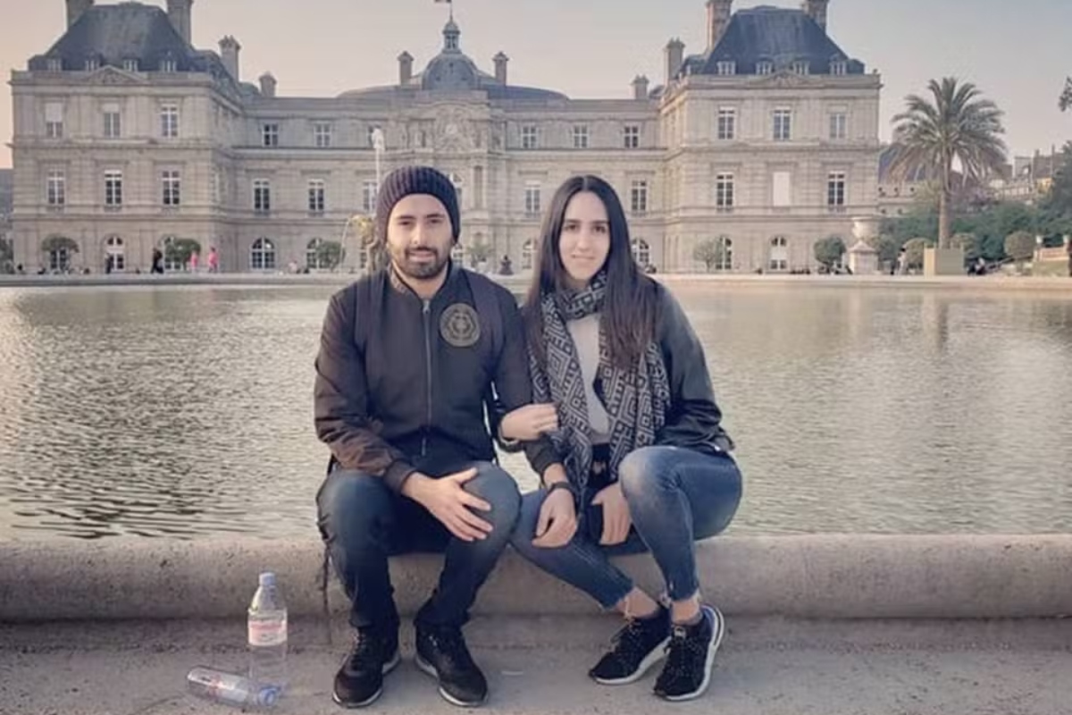 Jonathan Meléndez e a esposa, Ana Paula