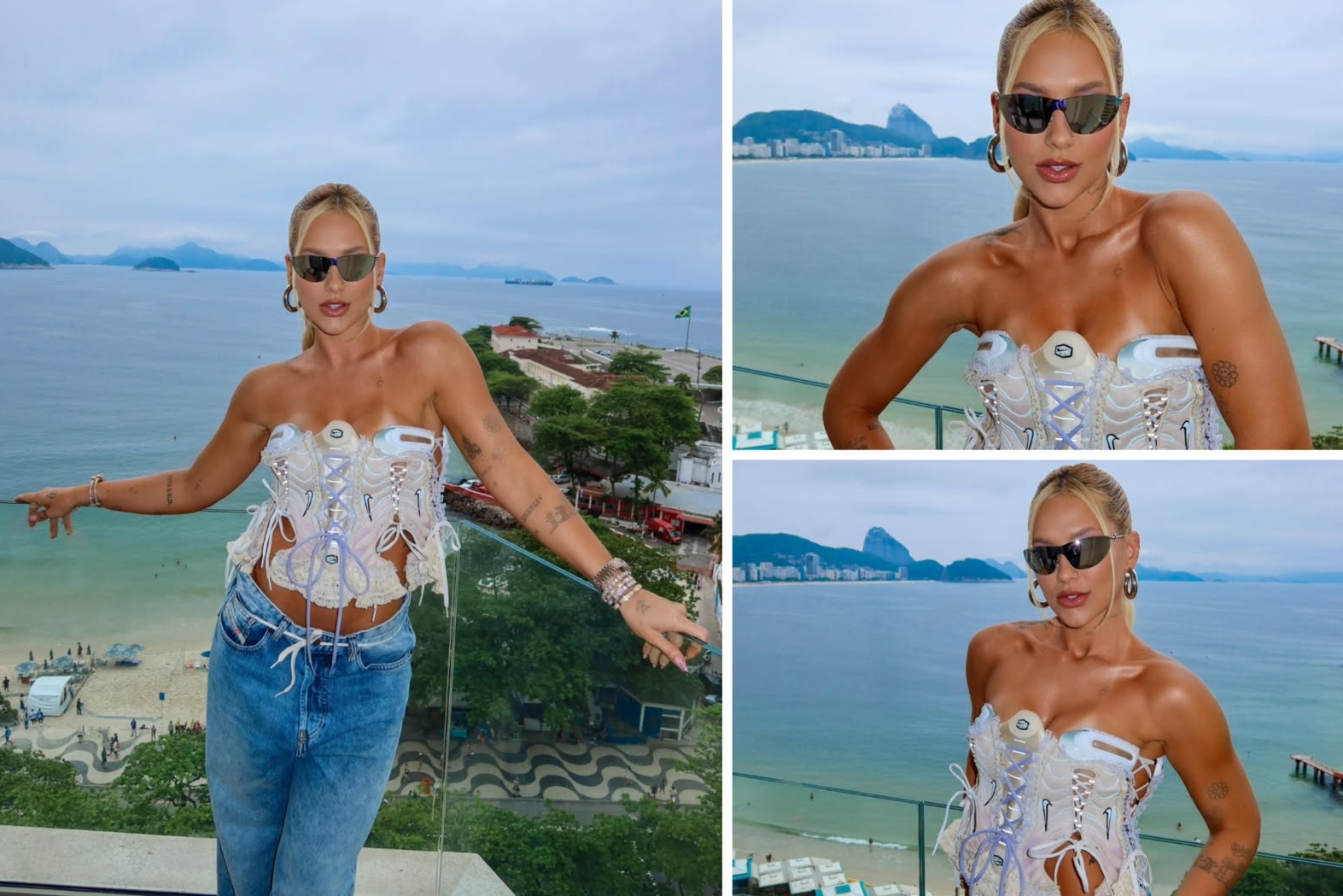 Virginia usa corselet customizado com chuteira