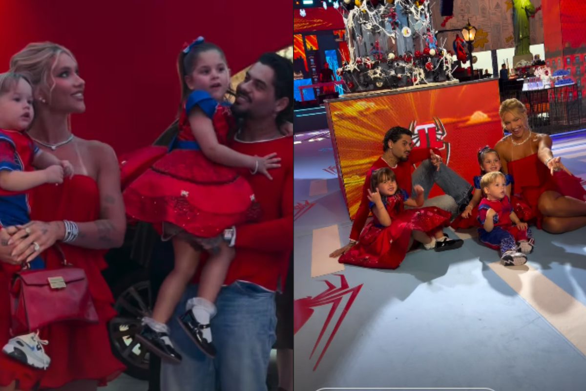Virginia Fonseca e Zé Felipe com os filhos