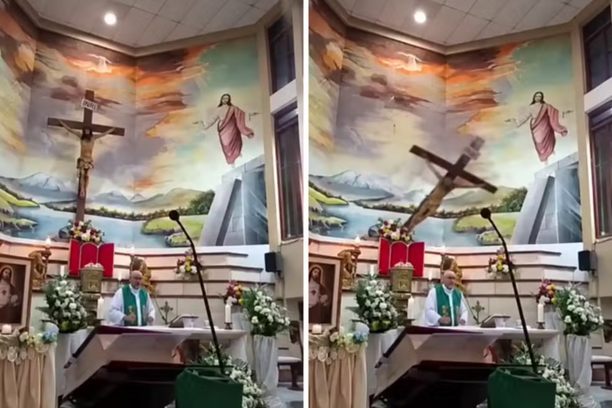 Crucifixo cai e mata padre Patrício