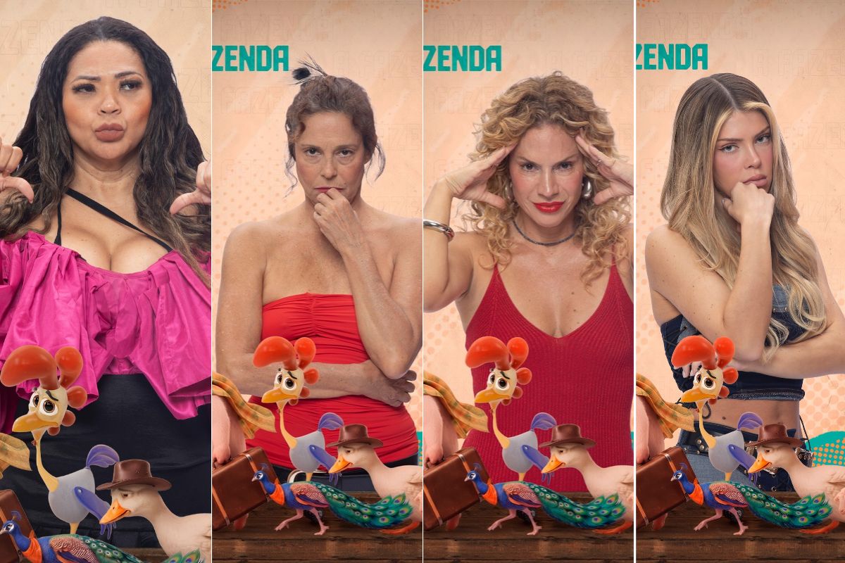 Darlin, Giovanna, Maíra e Ana em A Fazenda 18