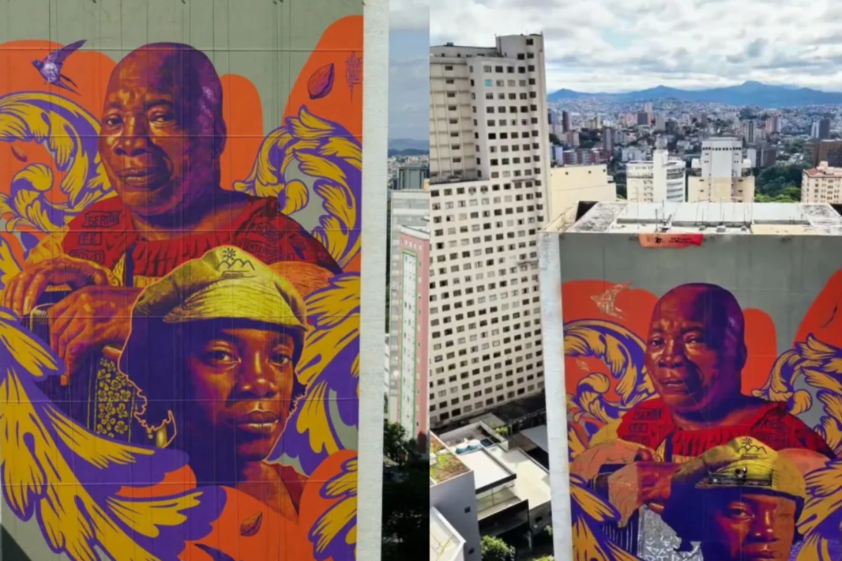 Pintura em homenagem a Milton Nascimento