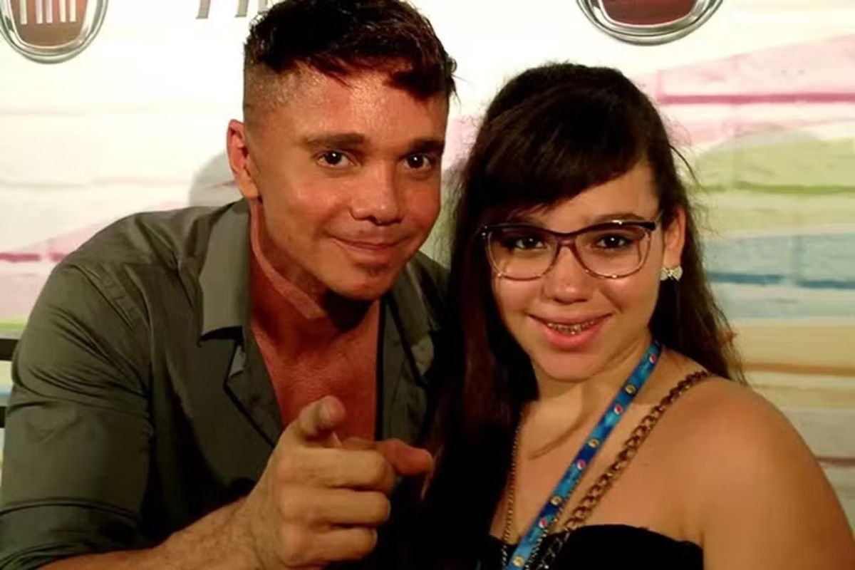 Netinho com a filha